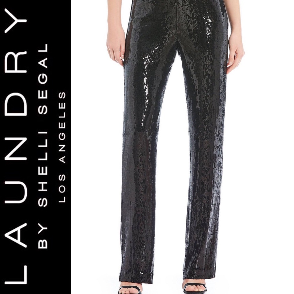 Laundry black sequin pants